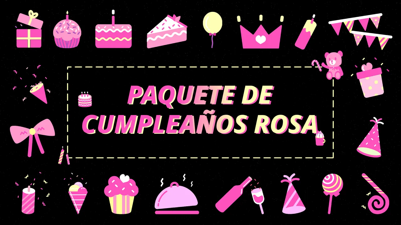 Paquete de cumpleaños rosa