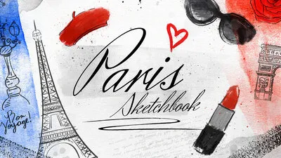 Pacote de Caderno de Desenhos de Paris