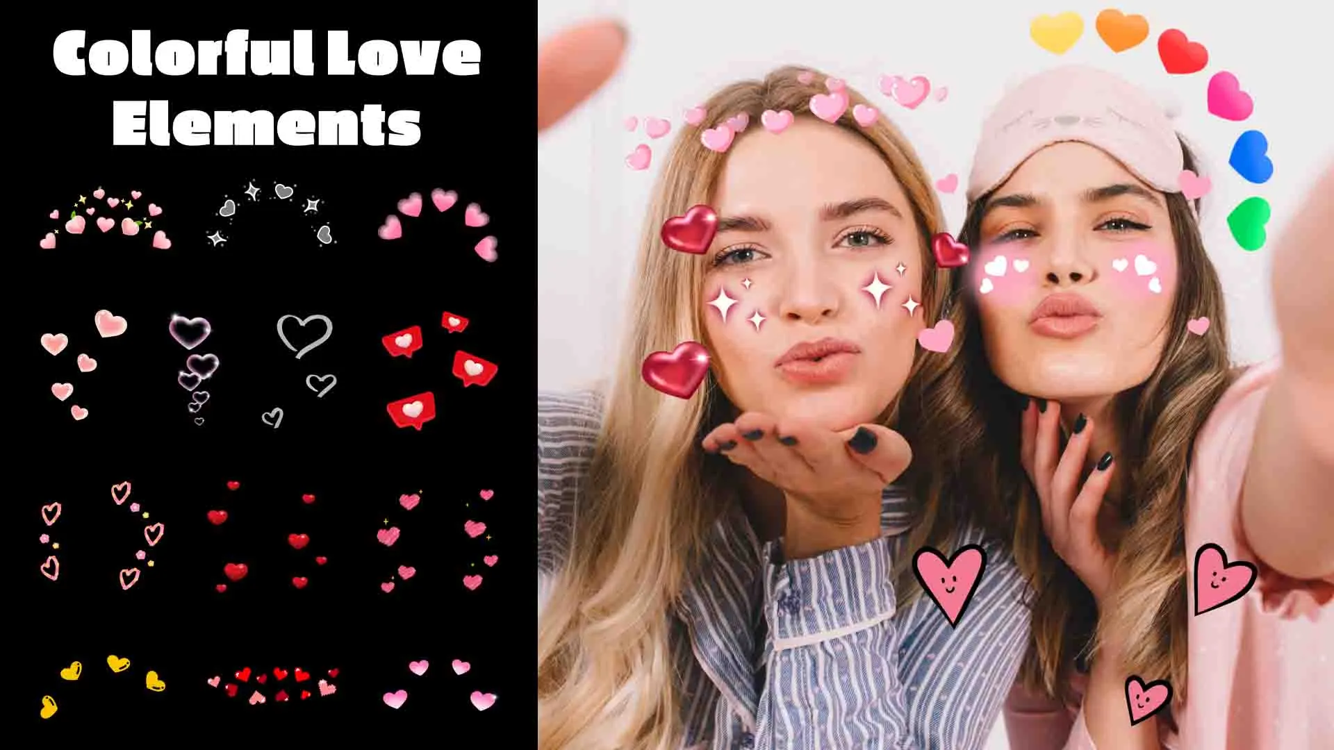 Elementos de Amor coloridos