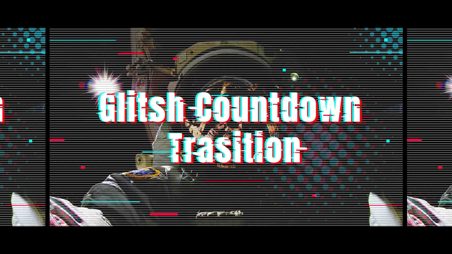 Transition compte à rebours Glitch