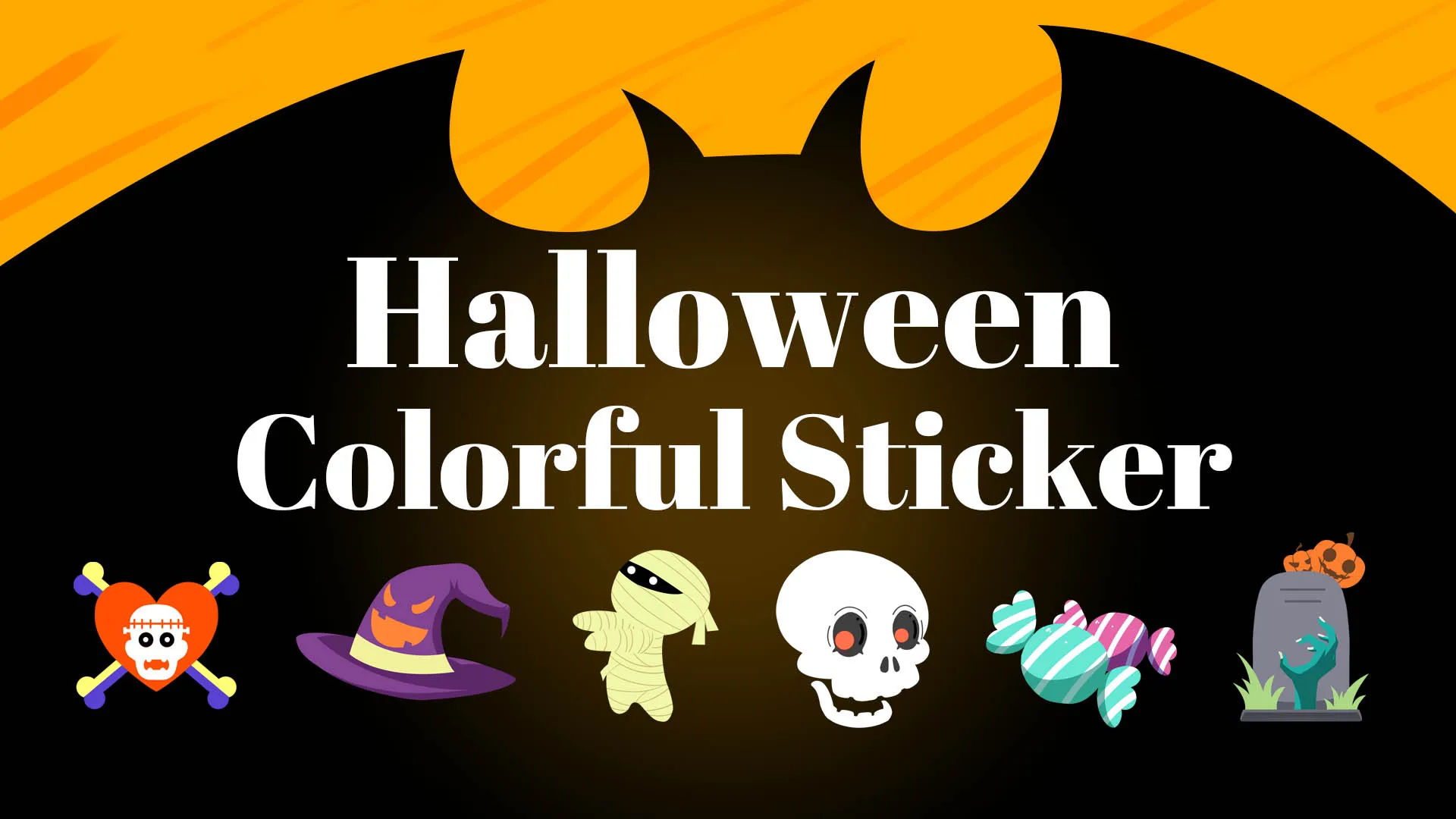 Halloween Colorful Sticker