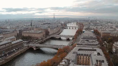 Seine River with Eiffel Tower in the background