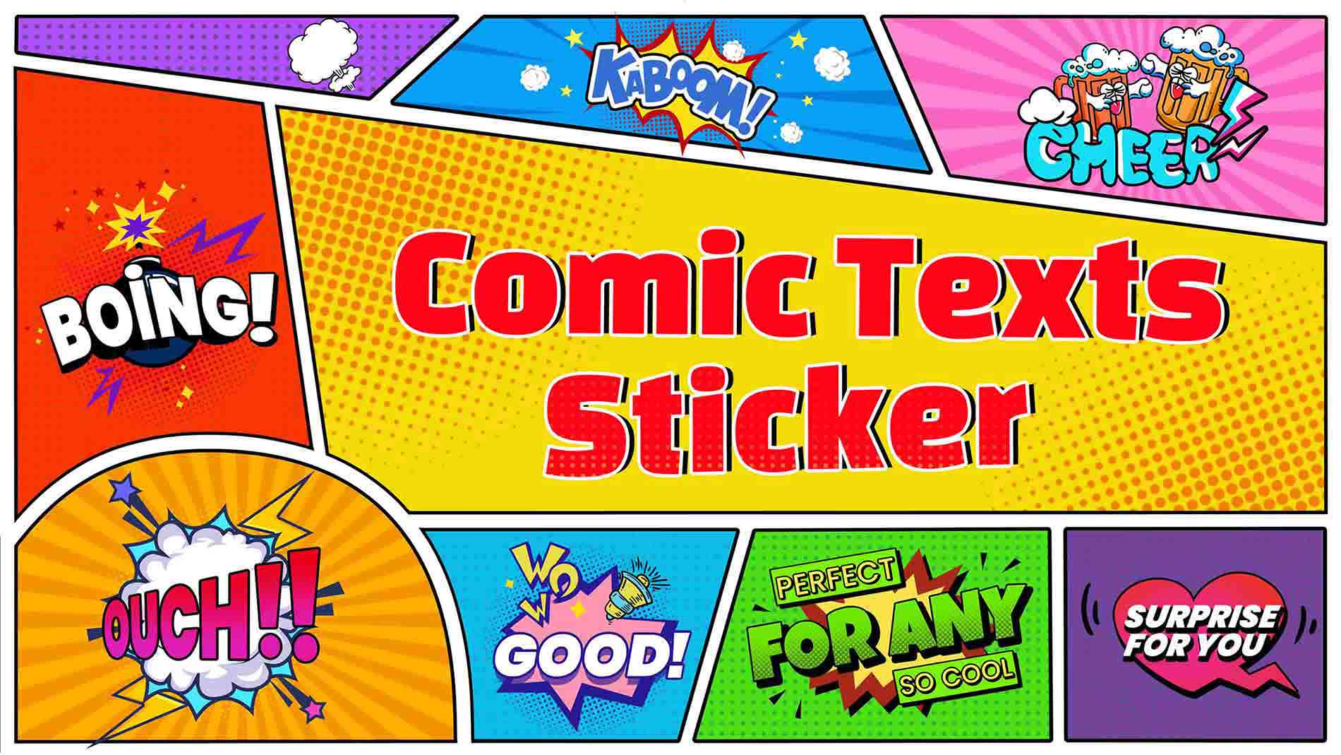 Comic Texts Sticker